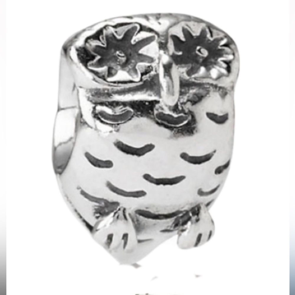 Pandora Retired Owl Charm 925 Sterling Silver charm